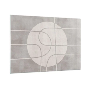 Billede på glas - Cirkulær og lige frem - 100x70 cm