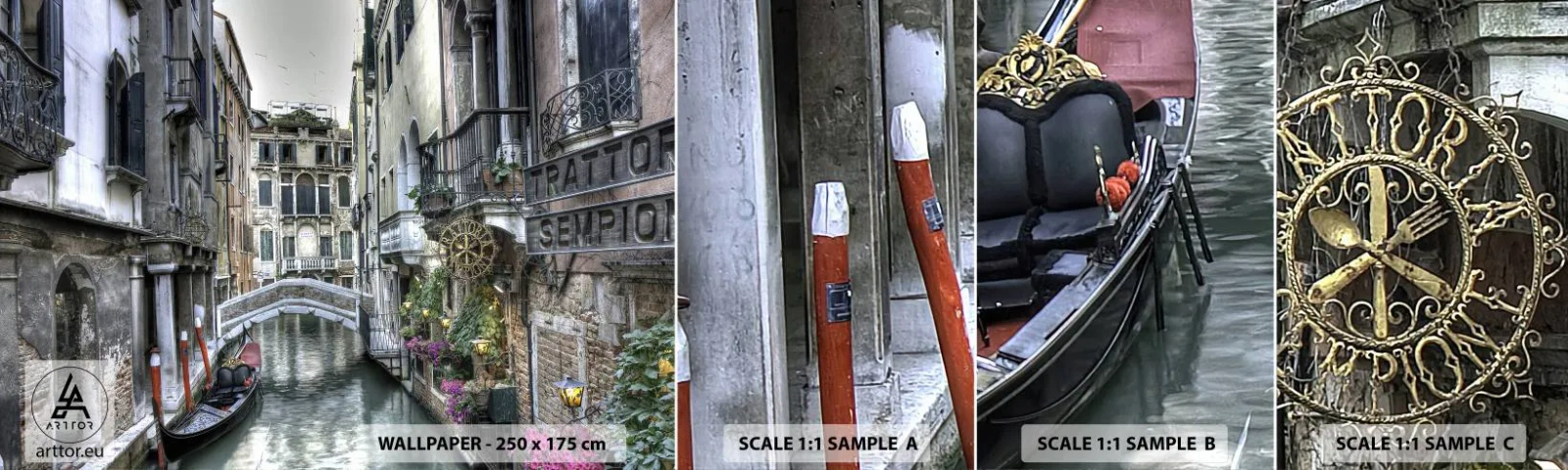 Fototapet Prøve Standard Eco - I århundreder i tavs drømmeri - Venedig, By, Arkitektur - 100x30 cm