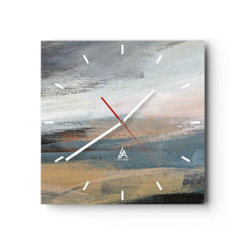 Vægur, Uret - Abstraktion: nordligt landskab - 30x30 cm
