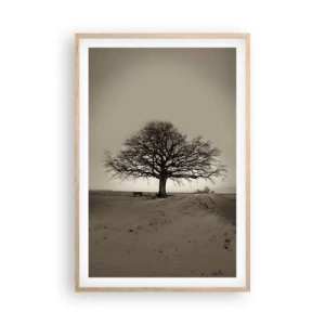 Plakat i ramme af lyst egetræ - Herfra og til evigheden - 61x91 cm