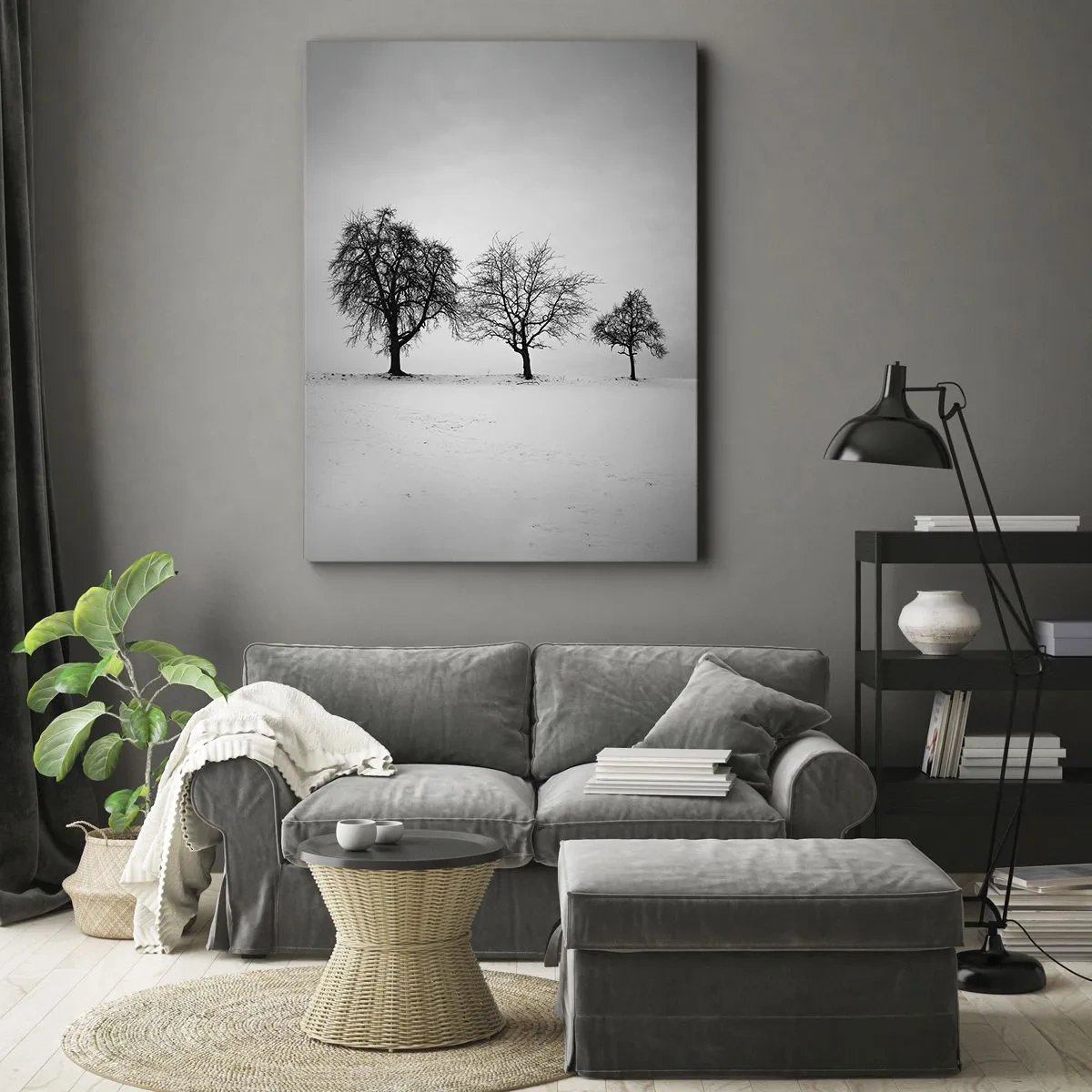 Lærredstryk - Billede på lærred - Hvad drømmer de om? - 45x80 cm