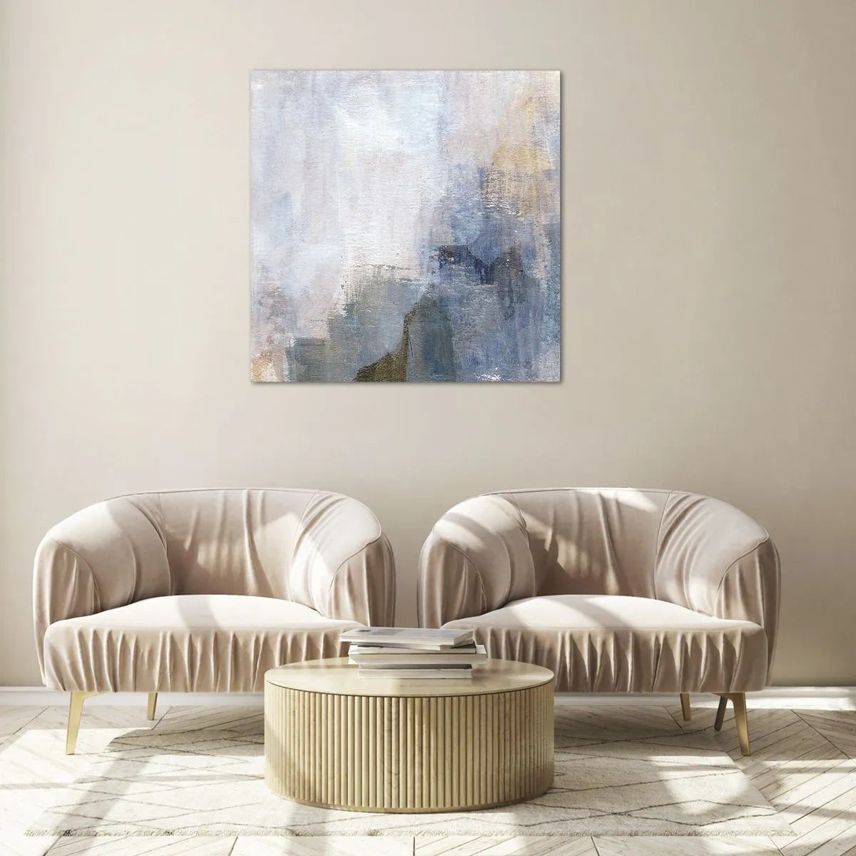 Billede på glas - Farvetoner og akkorder - 70x70 cm