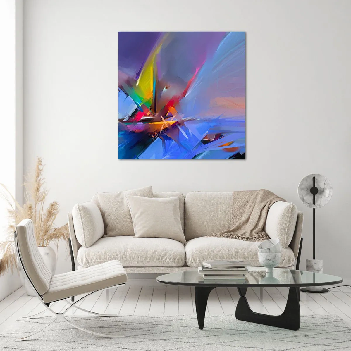 Billede på glas - Propeller som en fugl - 60x60 cm