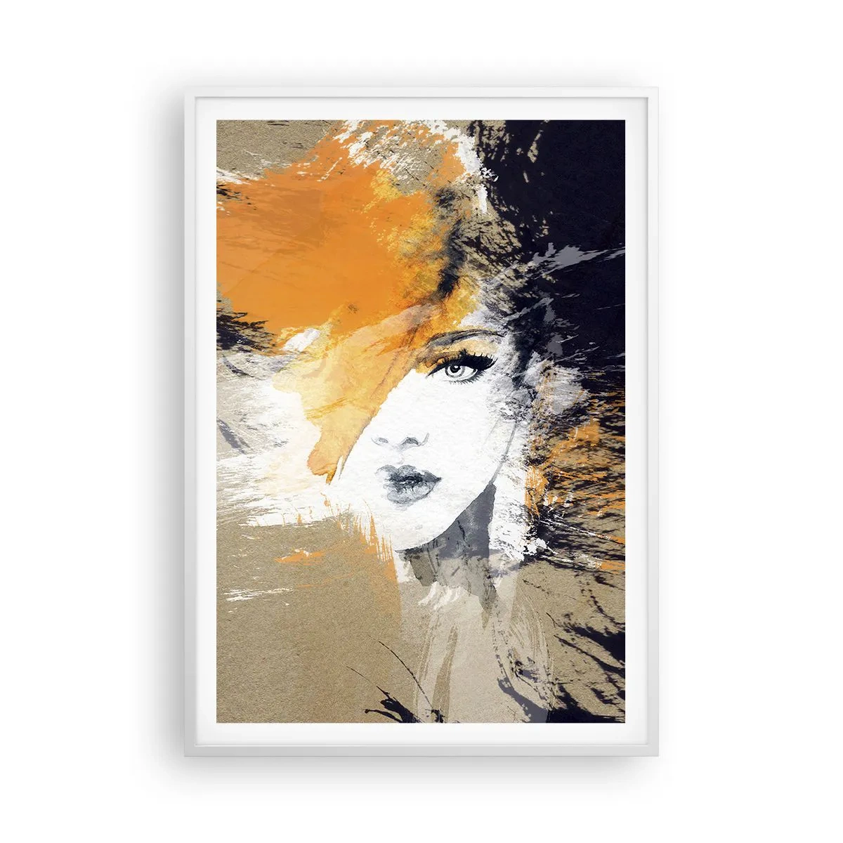 Plakat i hvid ramme - Og det bliver let - 70x100 cm