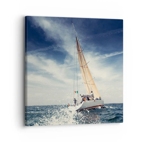 Lærredstryk - Billede på lærred - De kan ikke indhente os! - 30x30 cm