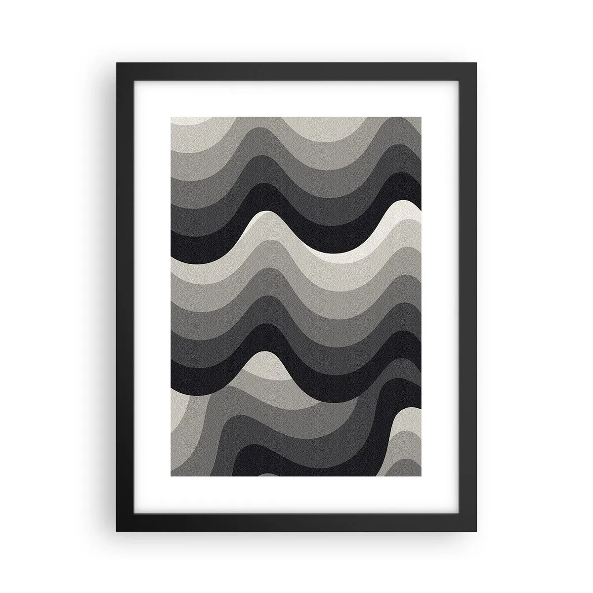 Plakat i sort ramme - Bølge efter bølge - 30x40 cm
