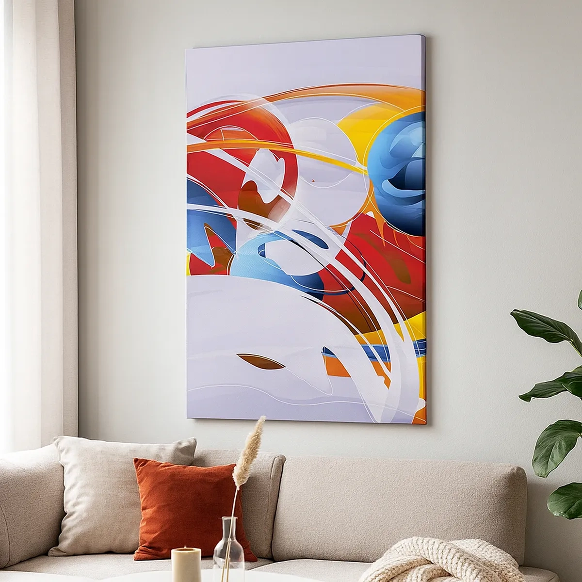 Lærredstryk - Billede på lærred - Elementernes dans - 50x70 cm