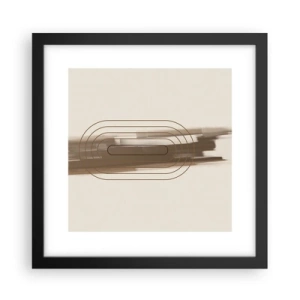 Plakat i sort ramme - Et pust af gråvejr - 30x30 cm