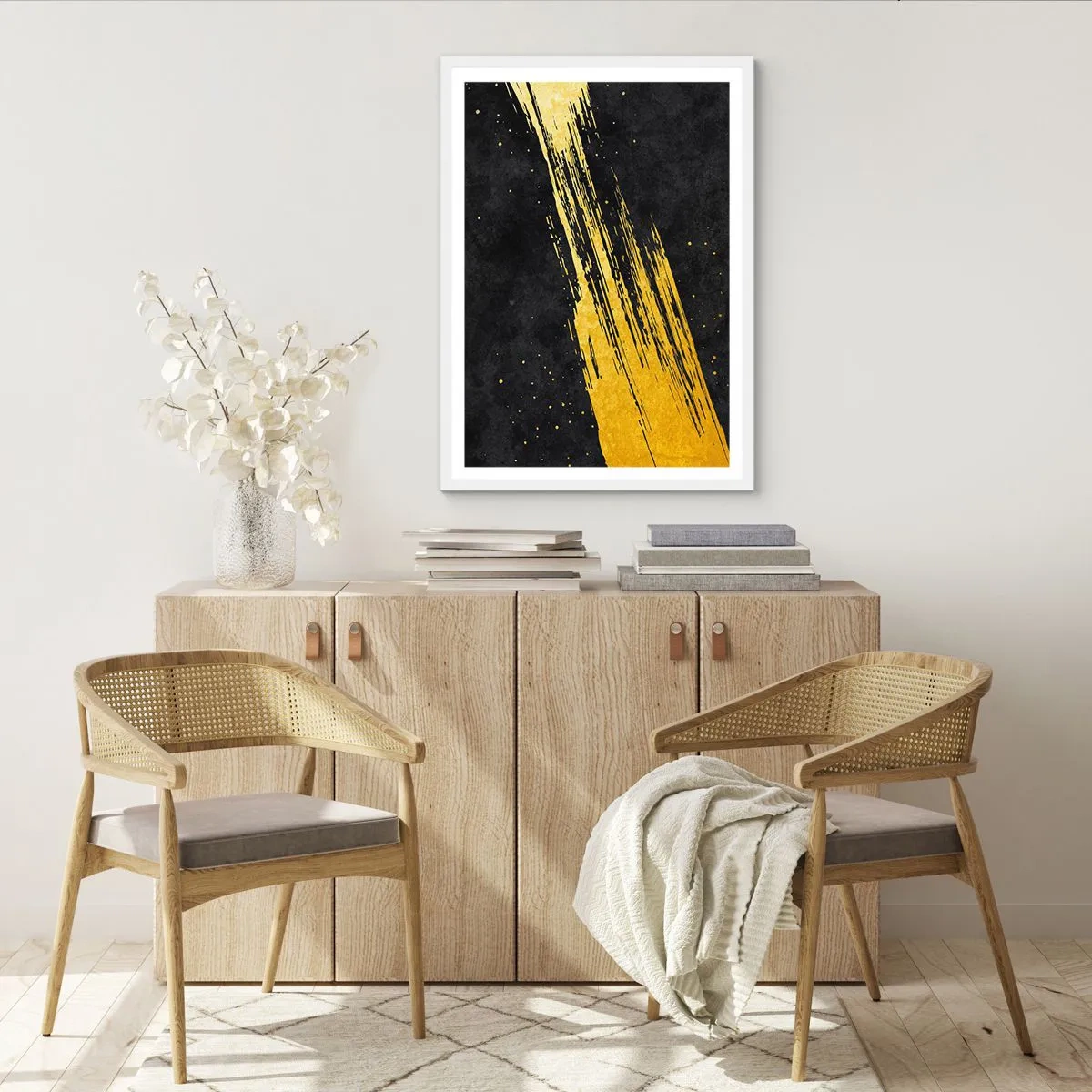 Plakat i hvid ramme - Hop ind i hyperrummet - 61x91 cm