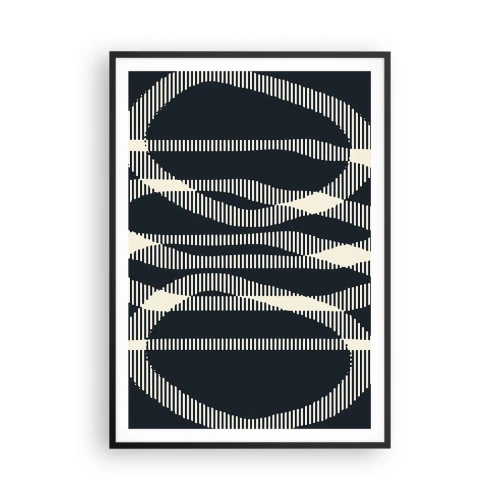 Plakat i sort ramme - Forsøg på at bryde igennem mørket - 70x100 cm