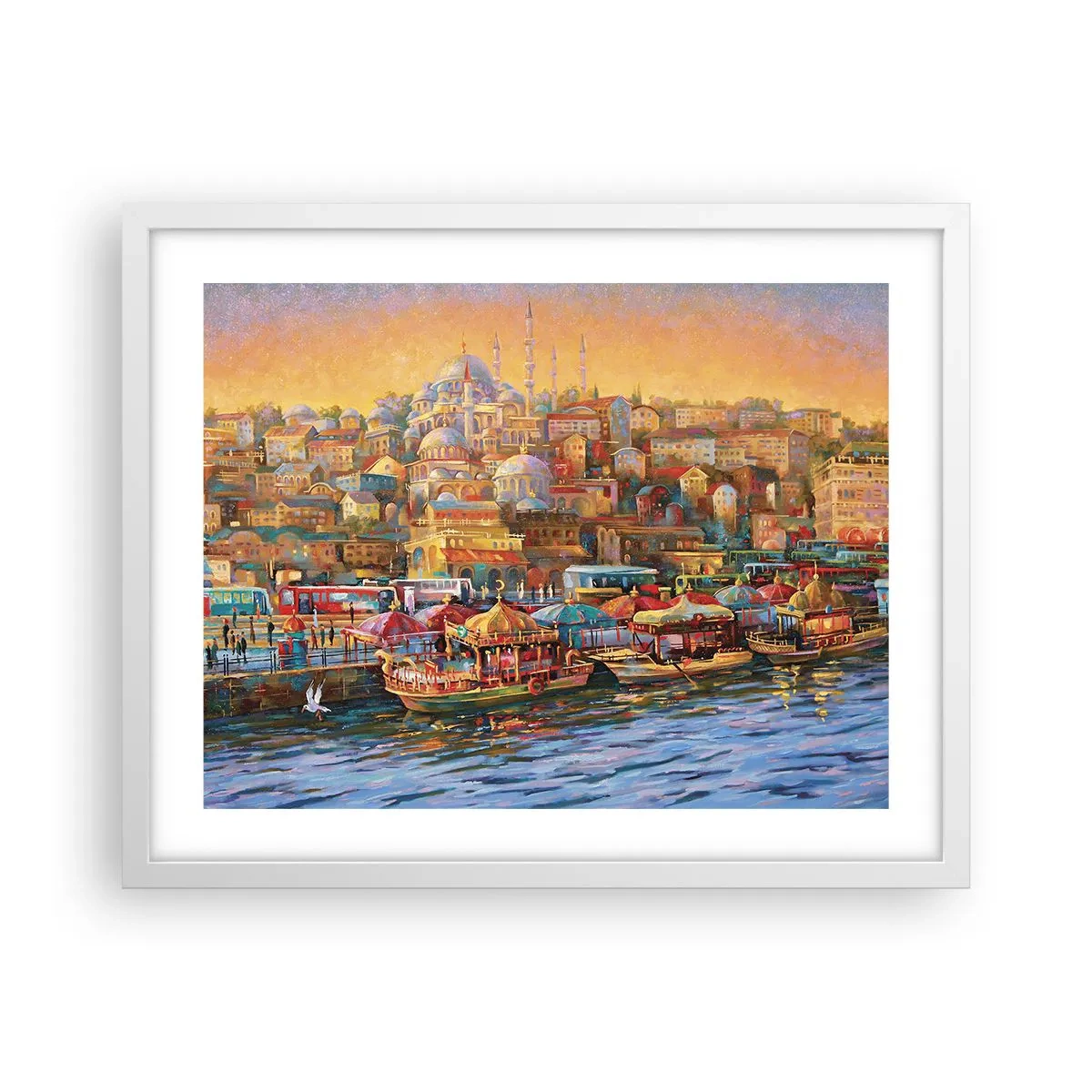 Plakat i hvid ramme - En historie fra Istanbul - 50x40 cm