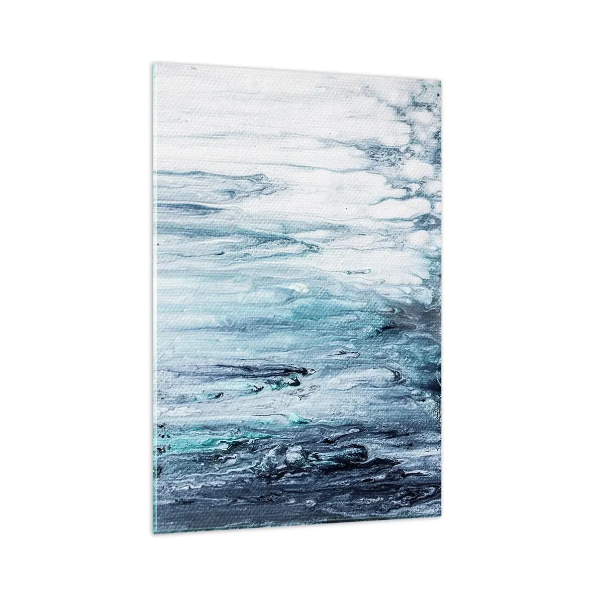 Billede på glas - Blå istapper - 80x120 cm