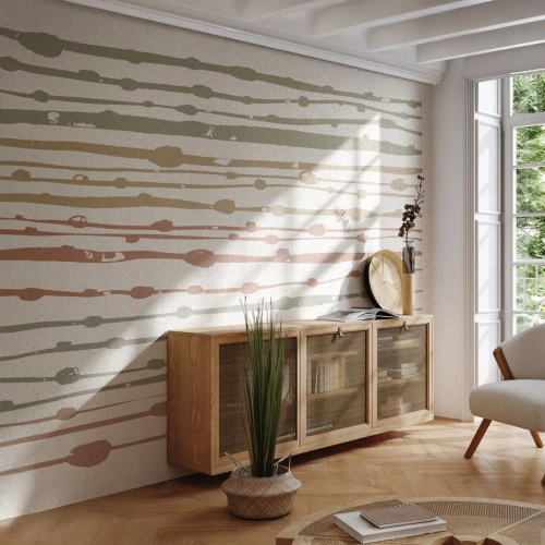 Fototapet Standard Eco - Musikalsk farvenotation - Minimalisme, Pastel, Stykke - 450x315 cm