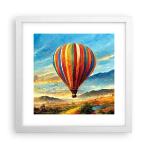 Plakat i hvid ramme - I stilhed kan du se mere - 30x30 cm