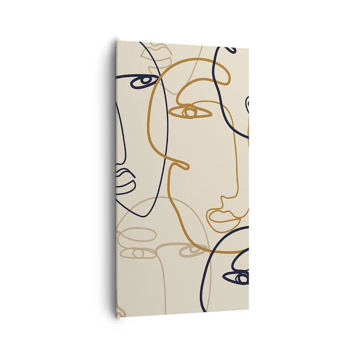 Lærredstryk - Billede på lærred - Portræt ganget med hinanden - 65x120 cm