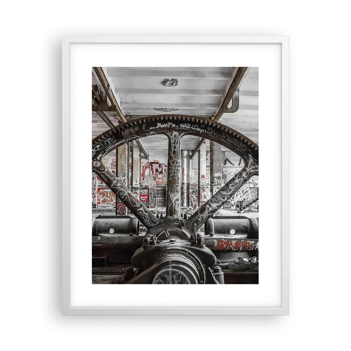 Plakat i hvid ramme - Fabrikkens hemmelige liv - 40x50 cm