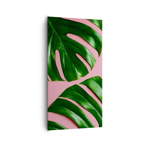 Lærredstryk - Billede på lærred - Grønt rendez-vous - 65x120 cm