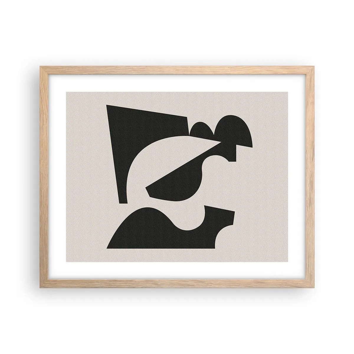 Plakat i ramme af lyst egetræ - Sammensæt din egen - 50x40 cm