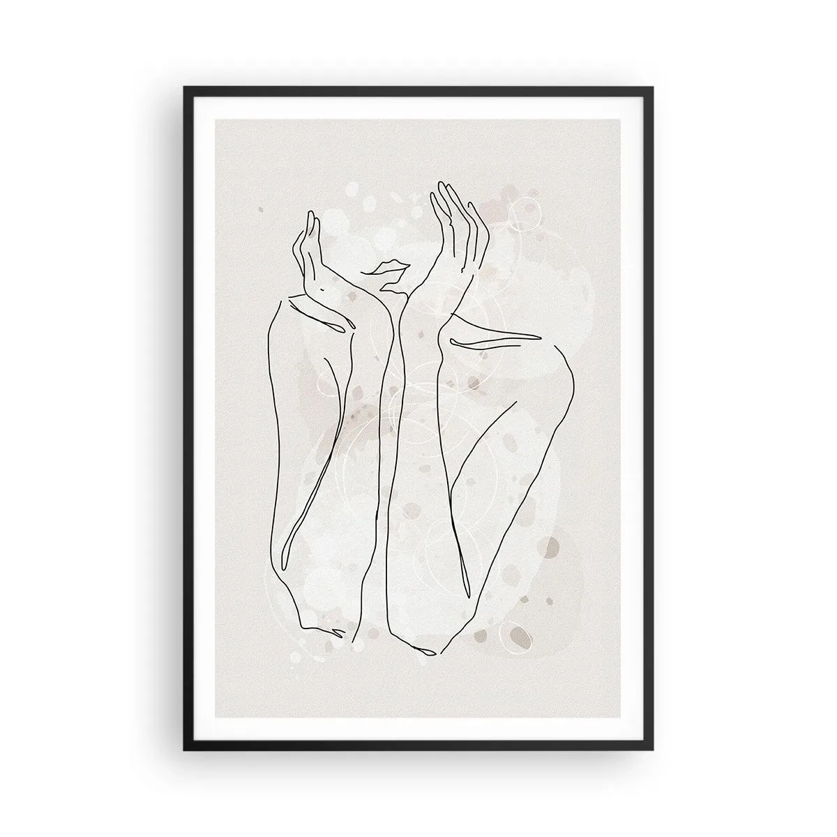 Plakat i sort ramme - En drømmende stund - 70x100 cm