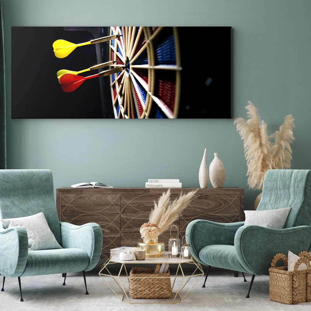Lærredstryk - Billede på lærred - Lige til sagen - 140x50 cm