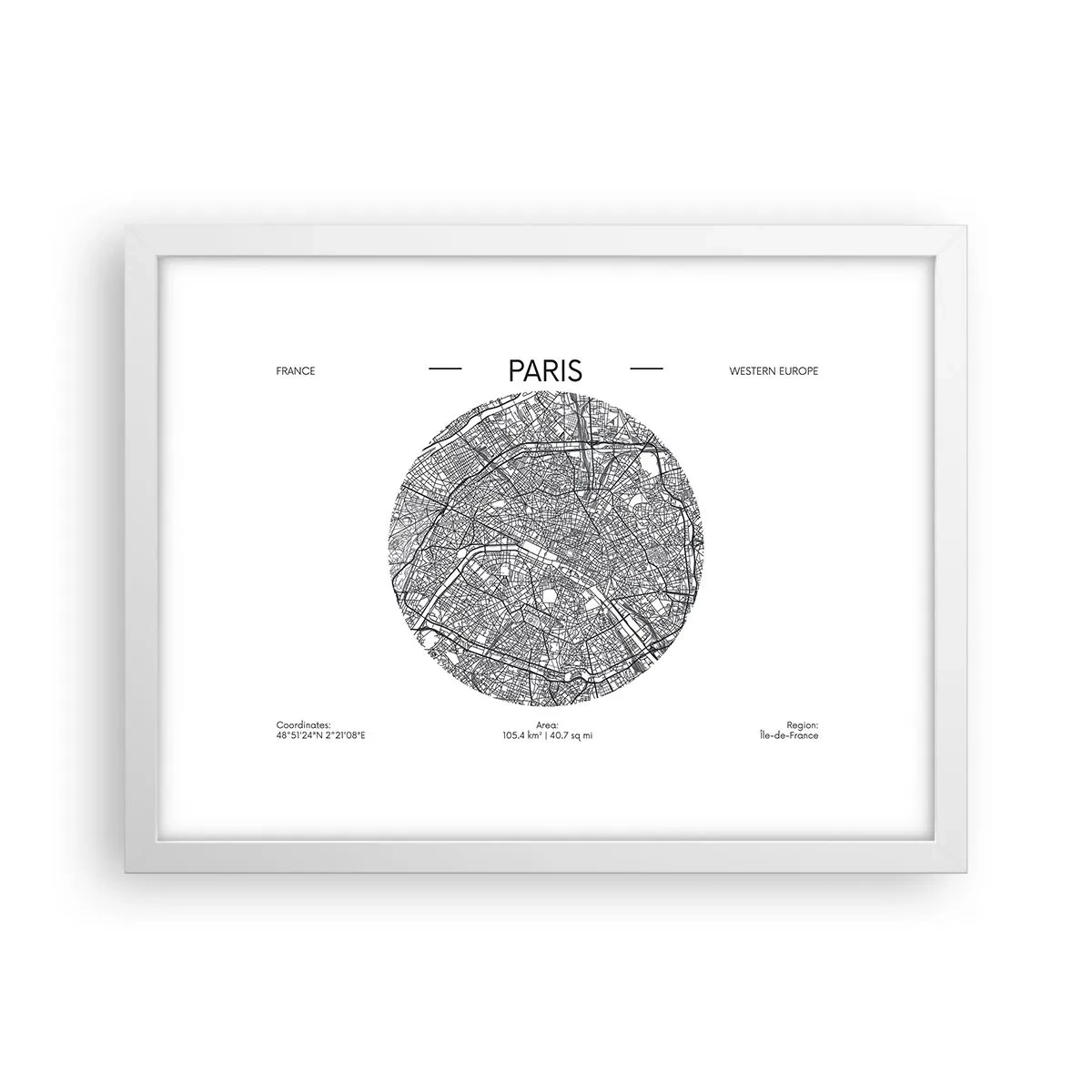 Plakat i hvid ramme - Paris' anatomi - 40x30 cm