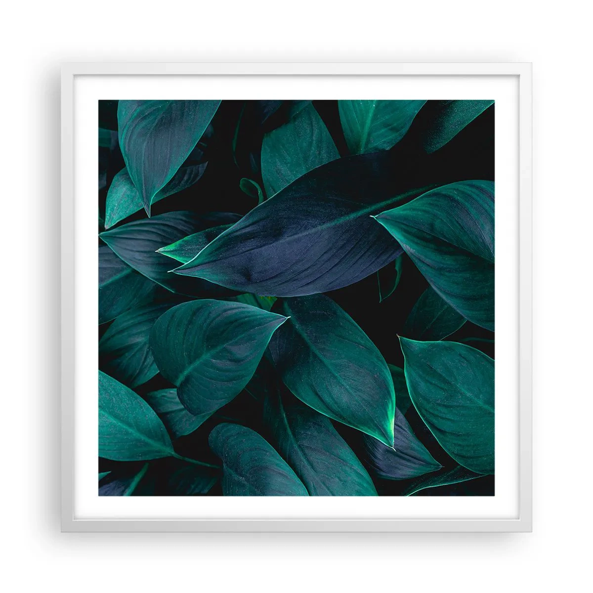 Plakat i hvid ramme - Grønt i sig selv - 60x60 cm