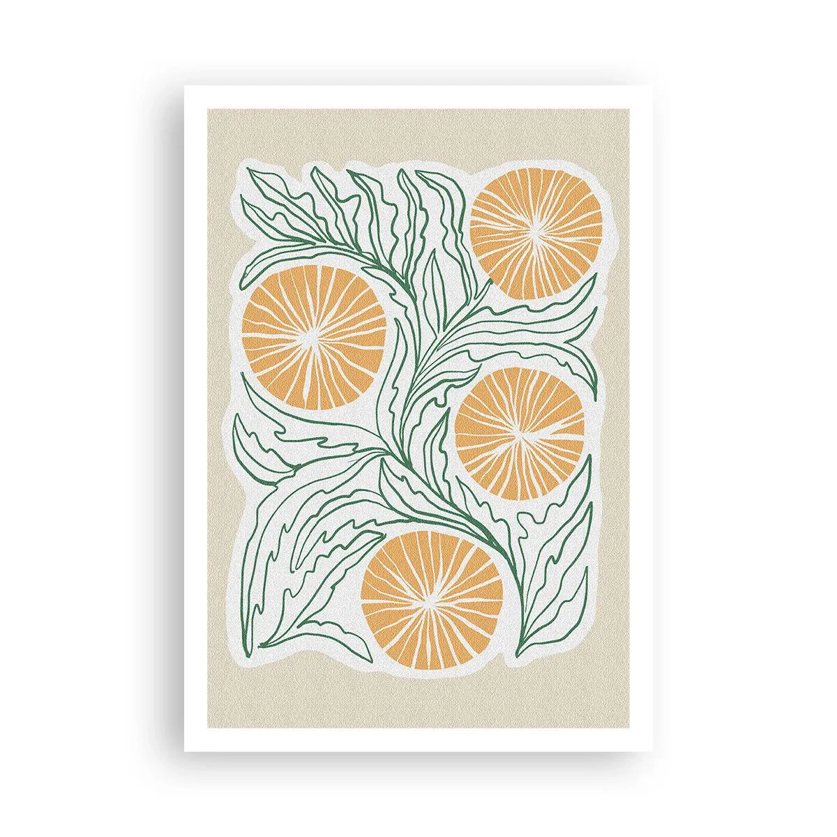 Plakat - Etnisk med et strejf af abstraktion - 70x100 cm