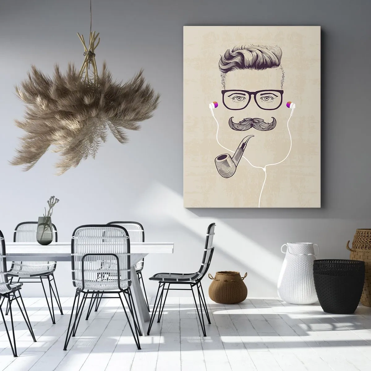 Lærredstryk - Billede på lærred - En rigtig mand? - 55x100 cm
