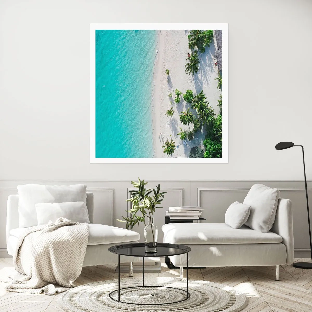 Plakat - Ferie i paradis - 40x40 cm