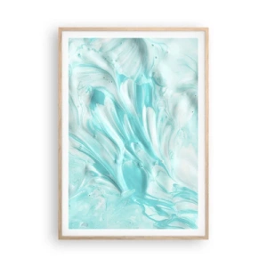 Plakat i ramme af lyst egetræ - For altid sammen - 70x100 cm