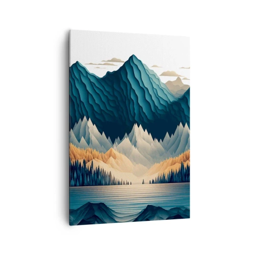 Lærredstryk - Billede på lærred - Perfekt bjerglandskab - 70x100 cm