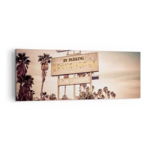 Lærredstryk - Billede på lærred - Her er tiden standset - 140x50 cm