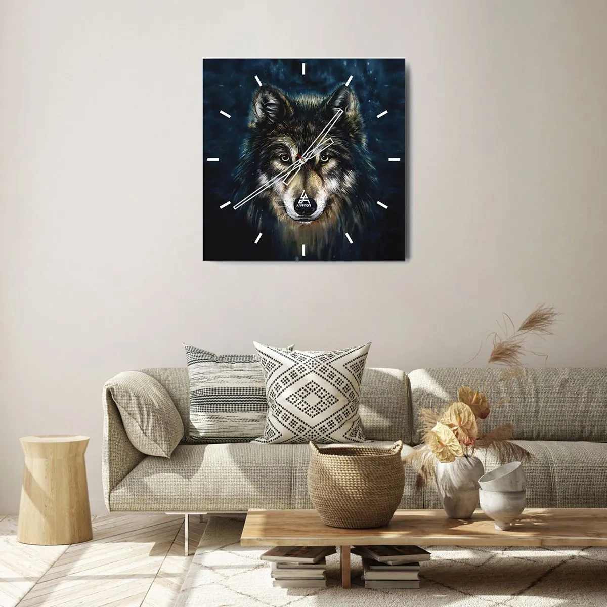 Vægur, Uret - Alfa? Og omega - 40x40 cm