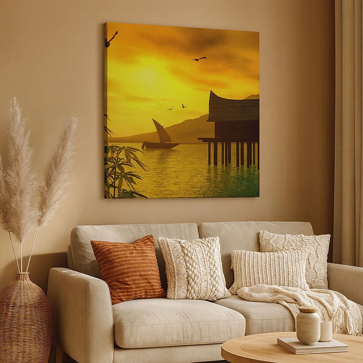 Lærredstryk - Billede på lærred - Ønsket fred - 30x30 cm