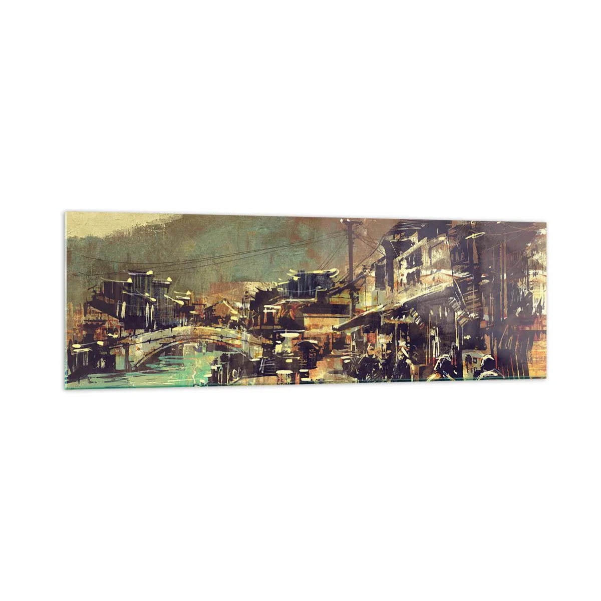 Billede på glas - Livet som et væld af gråt - 160x50 cm
