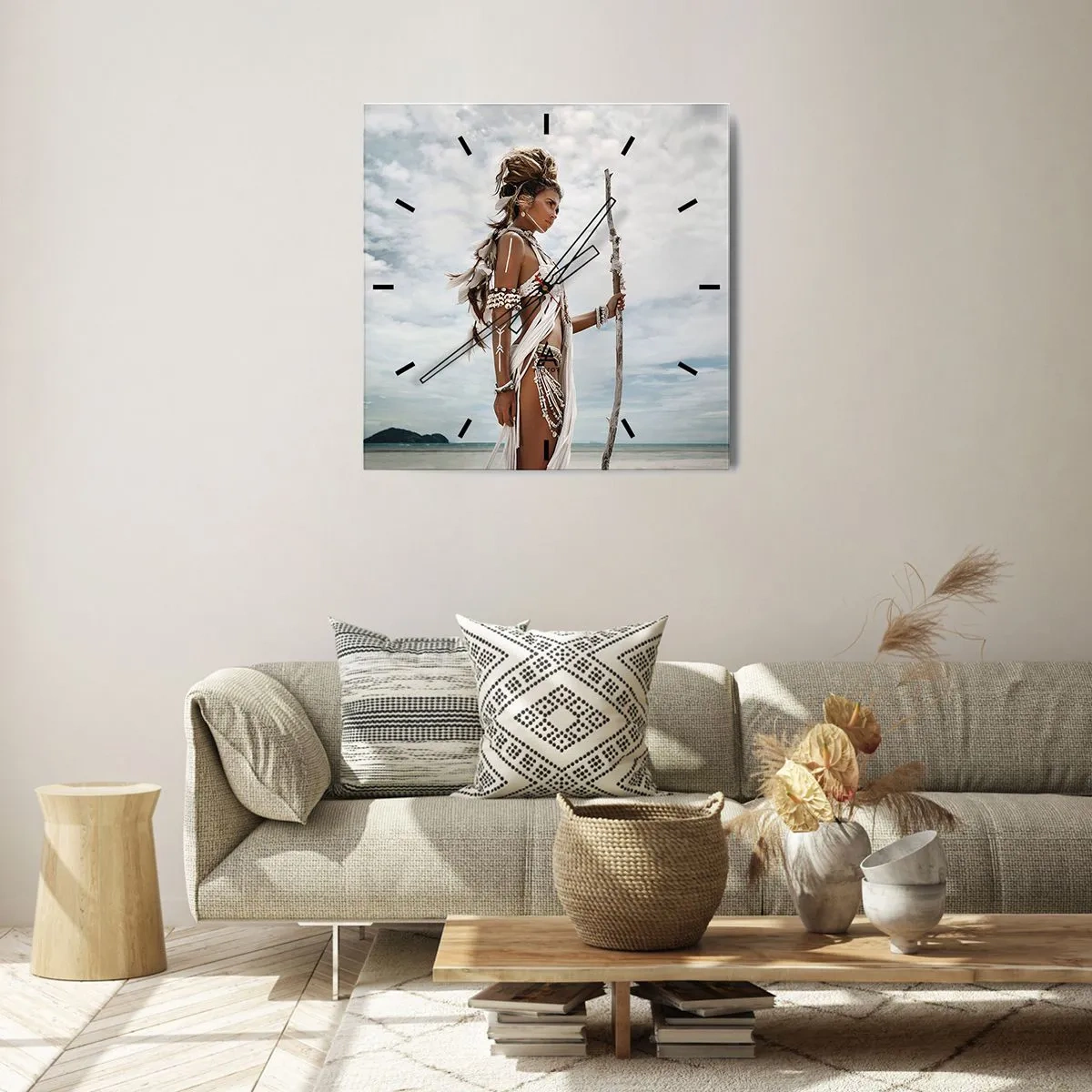 Vægur, Uret - Dronning af troperne - 40x40 cm