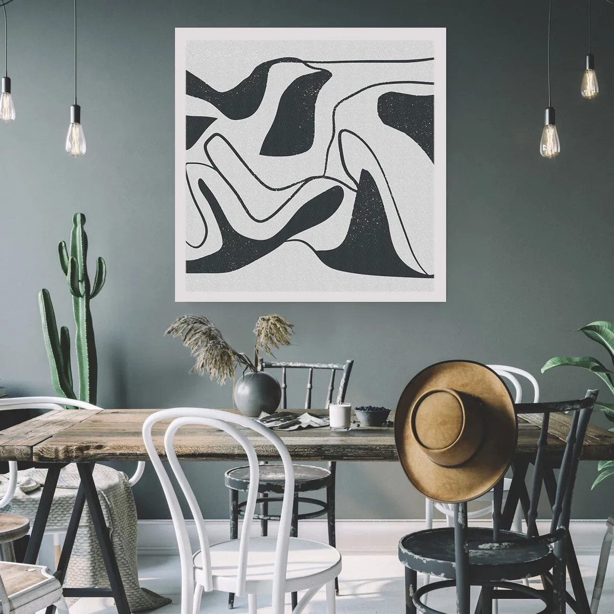 Plakat - Abstrakt leg i en labyrint - 50x50 cm