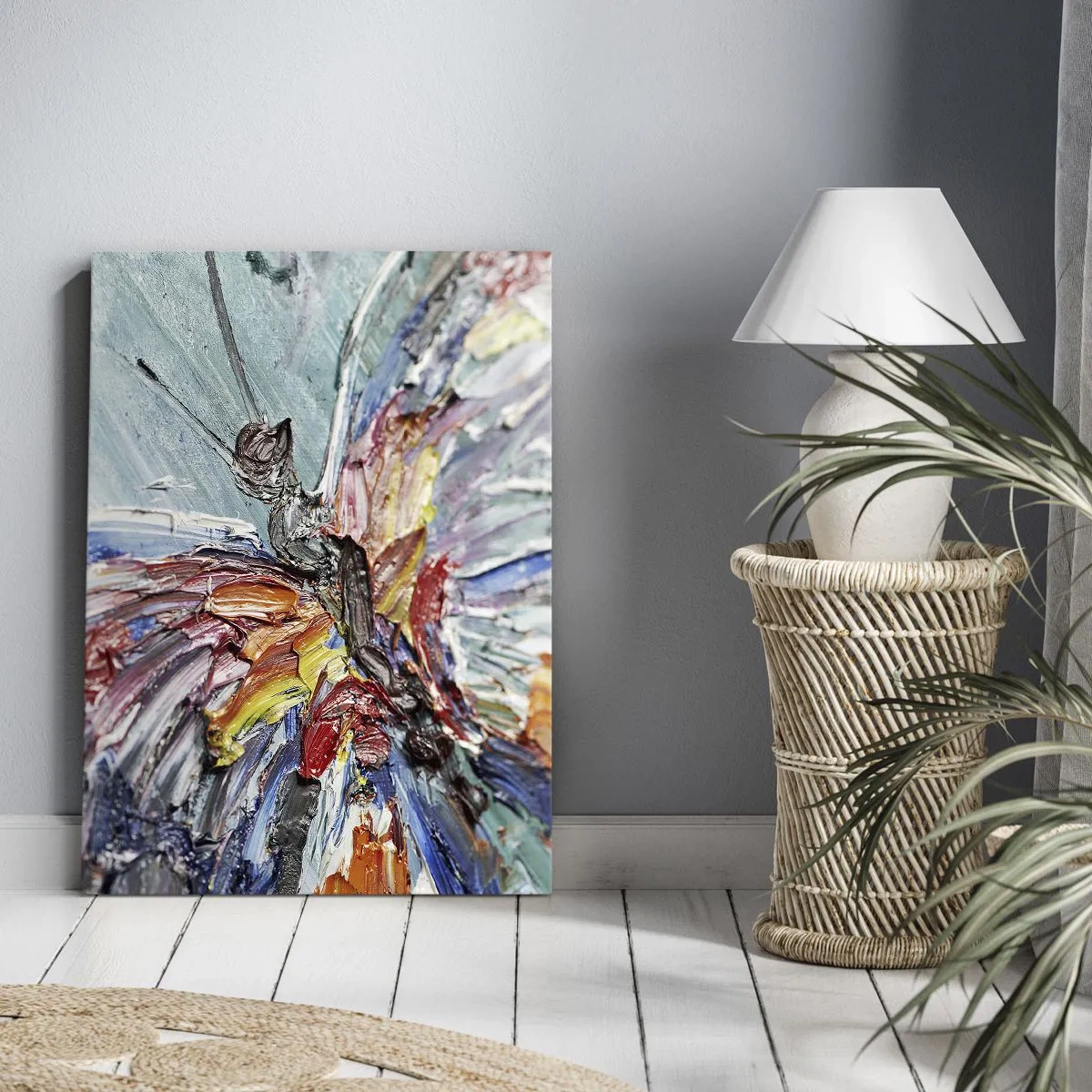 Lærredstryk - Billede på lærred - Malet af naturen - 65x120 cm