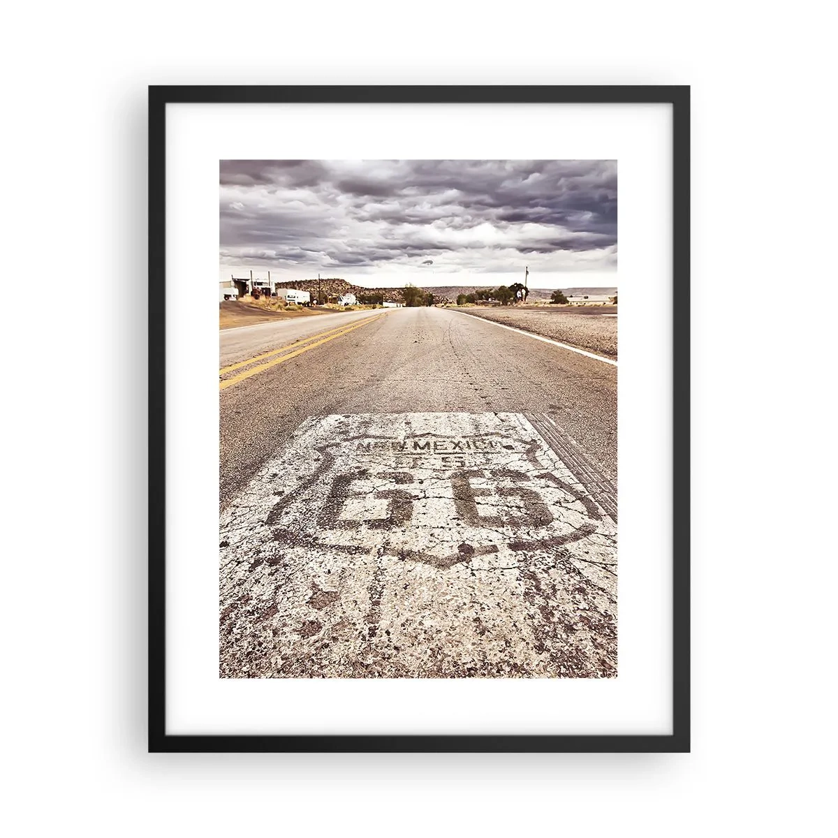 Plakat i sort ramme - Mother Road - amerikansk legende - 40x50 cm