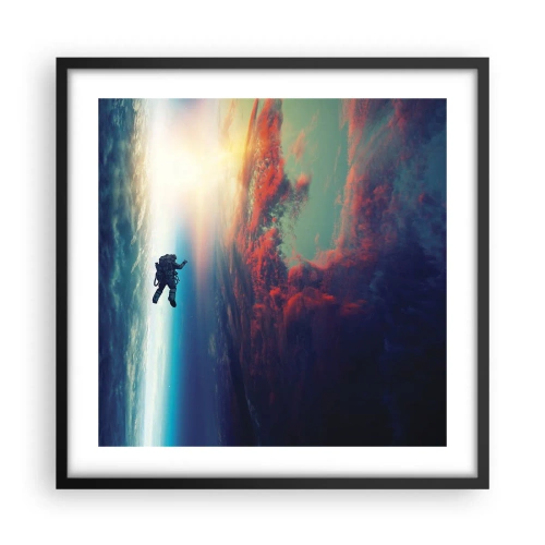 Plakat i sort ramme - Over for universet - 50x50 cm