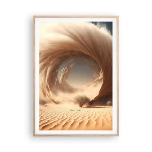 Plakat i ramme af lyst egetræ - Åben portal - 70x100 cm