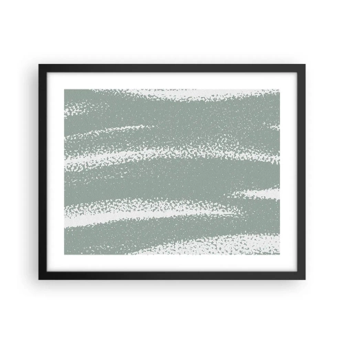 Plakat i sort ramme - Abstraktion i vinterstemning - 50x40 cm