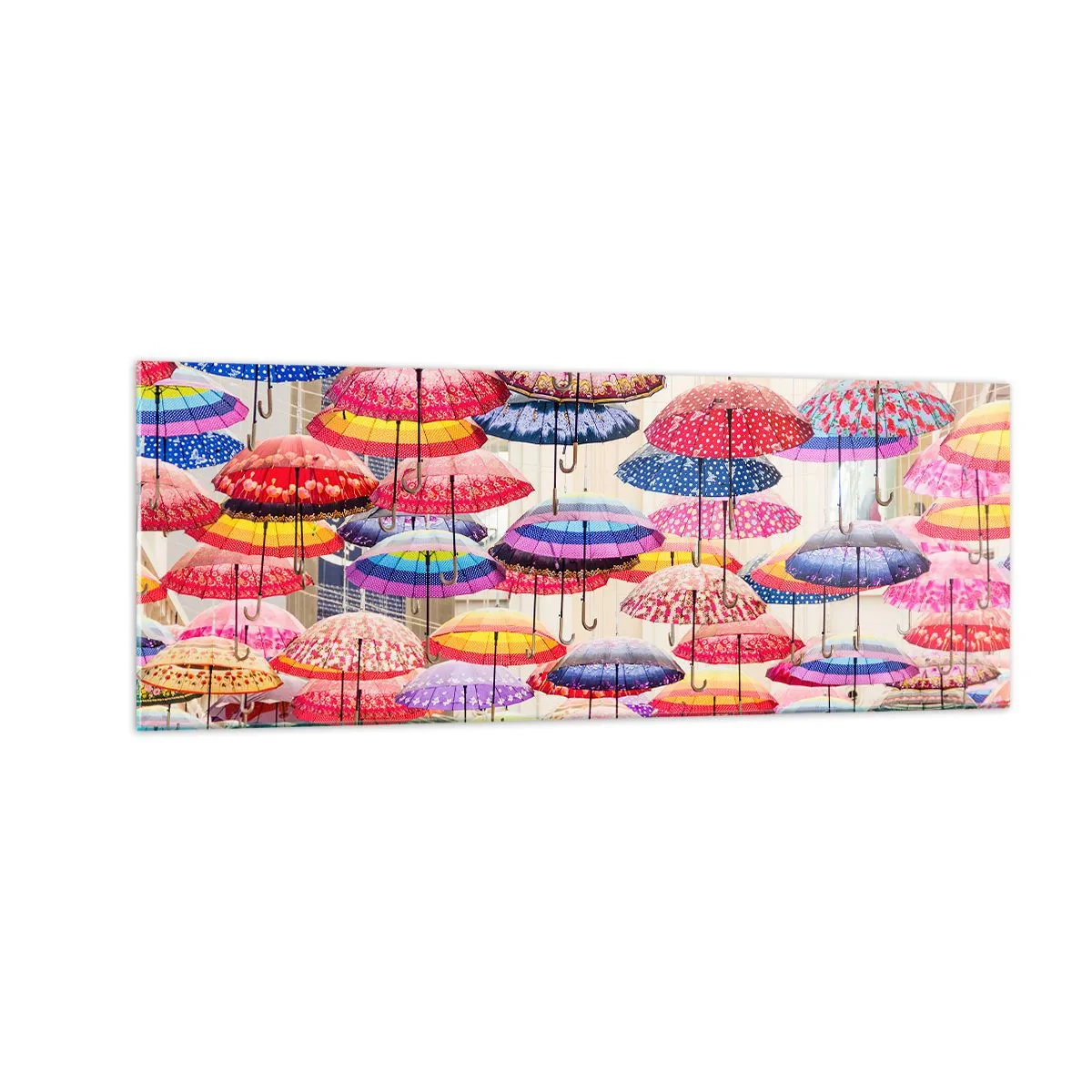 Billede på glas - Engen i byen - 140x50 cm