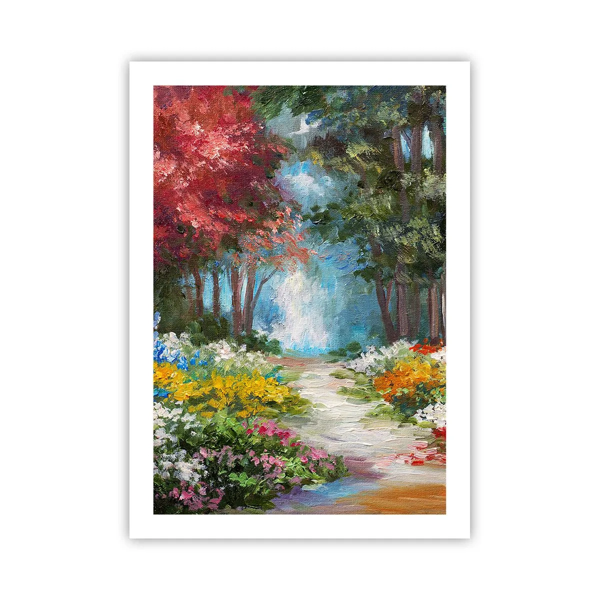 Plakat - Skovhave, blomsterskov - 50x70 cm