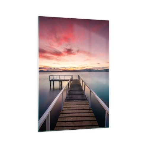 Billede på glas - Aftenens blide flamme - 70x100 cm