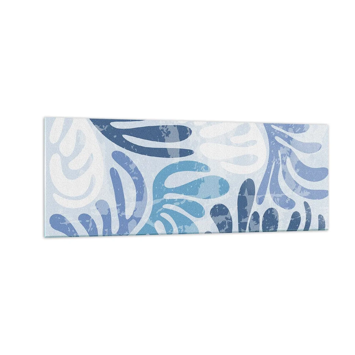 Billede på glas - Blå bregner - 140x50 cm