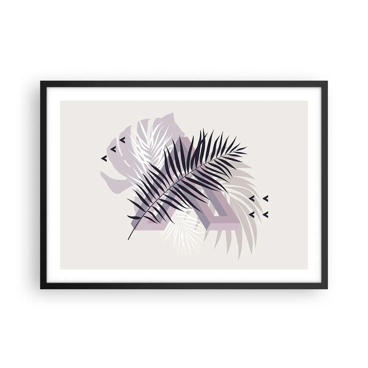 Plakat i sort ramme - Skygge af en skygge - 70x50 cm
