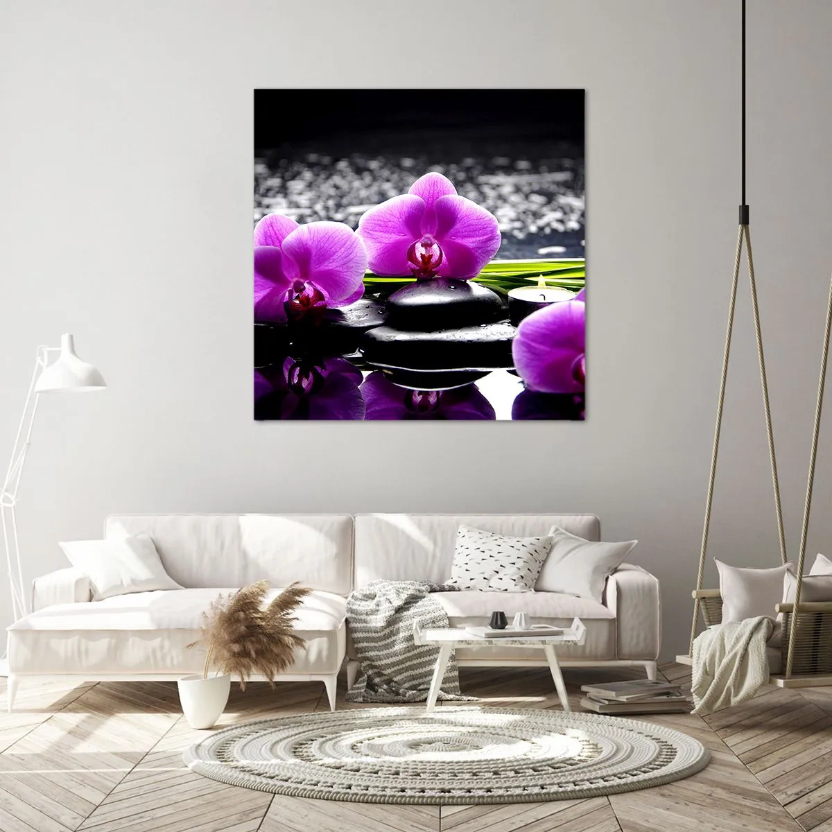 Lærredstryk - Billede på lærred - Drukne i fred og ro - 50x50 cm