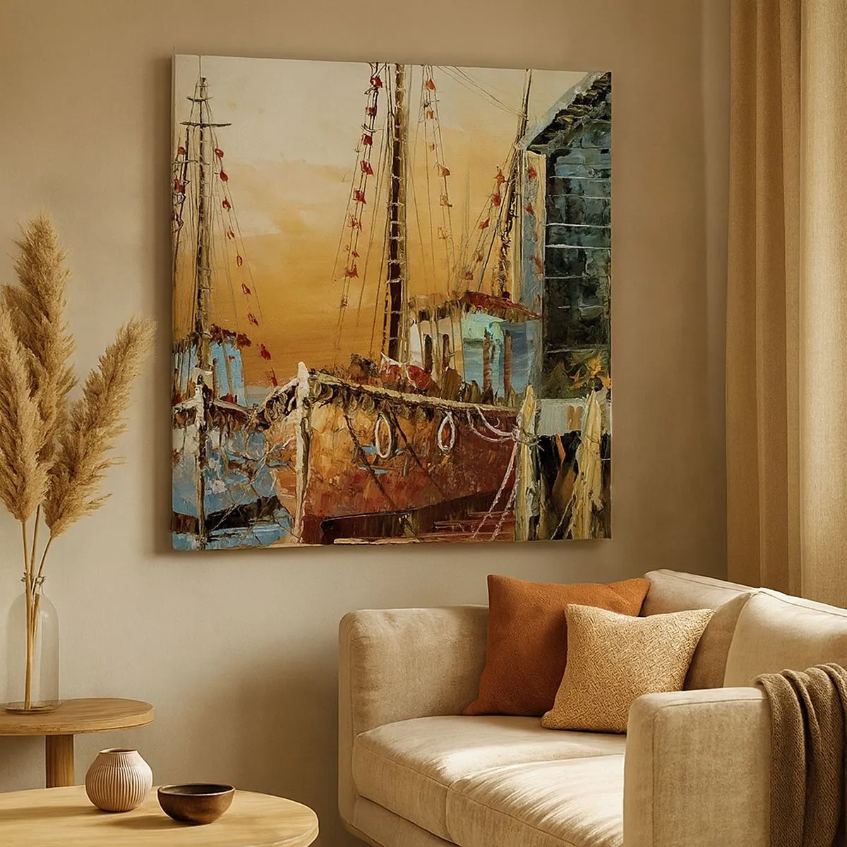 Lærredstryk - Billede på lærred - Fredelig tilbagevenden - 30x30 cm