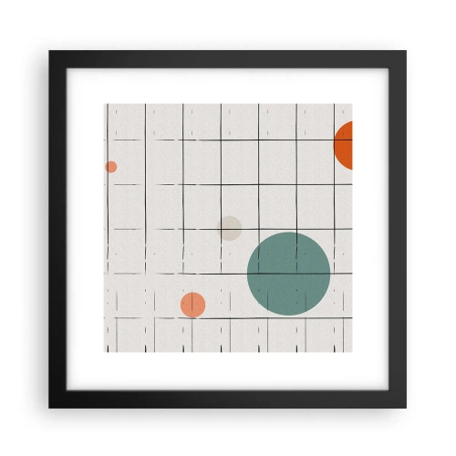 Plakat i sort ramme - Fanget i en fælde. Os eller dem? - 30x30 cm